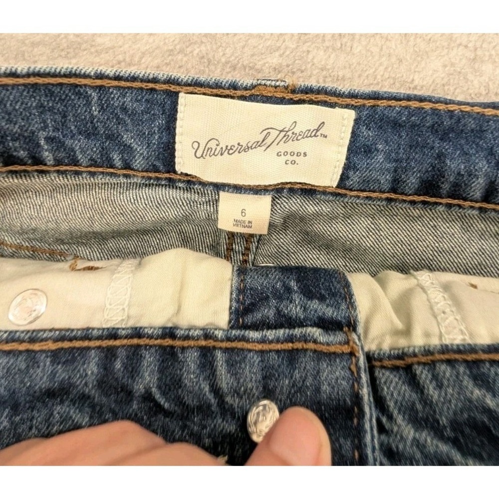 Universal Thread Denim Midi Skirt Size 2 Button Front Blue Jean Skirt NWT - Picture 5 of 9